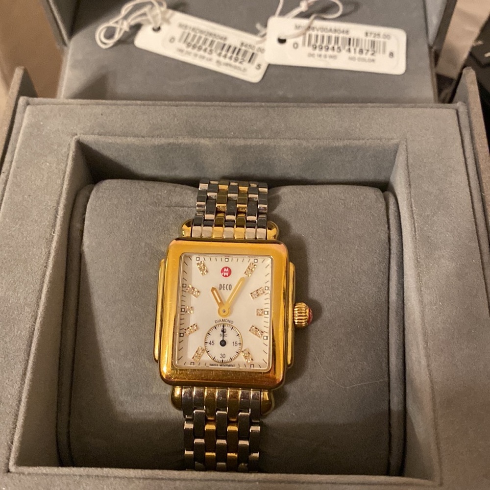 Michele Deco Two tone watch